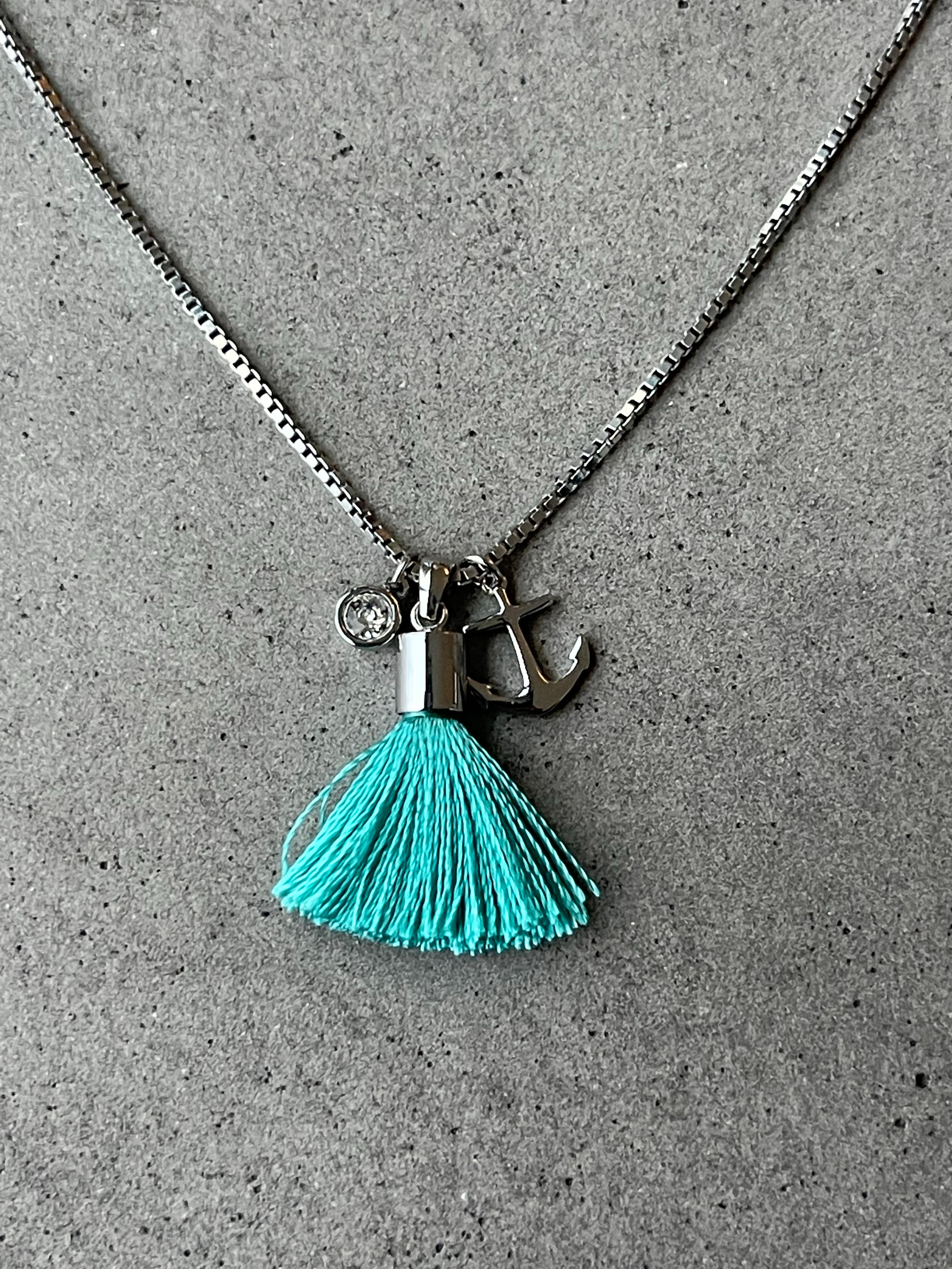 Collier Yolo Bleu - Bijoux Caroline Neron